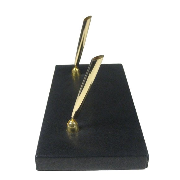 Charles Underwood NO PENS Double Desk Set 10 X 4 Inch British Lamb Black - Picture 5 of 8